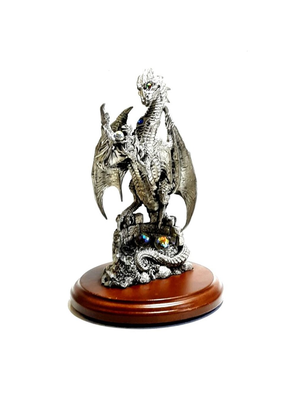 Perth Pewter The Noble Hatching Mother Dragon Crystal Eggs Limited Edition John